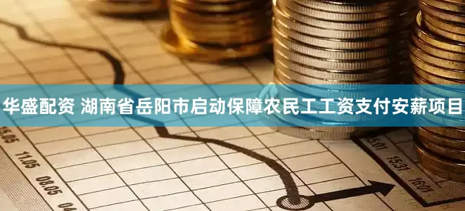 华盛配资 湖南省岳阳市启动保障农民工工资支付安薪项目